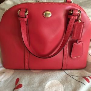 SALE! Coach Domed Satchel - Red - Pristine! 💖